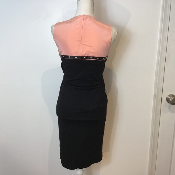 BALENCIAGA PARIS COLOR-BLOCK STUDDED DRESS SZ 6 - Picture 5 of 12